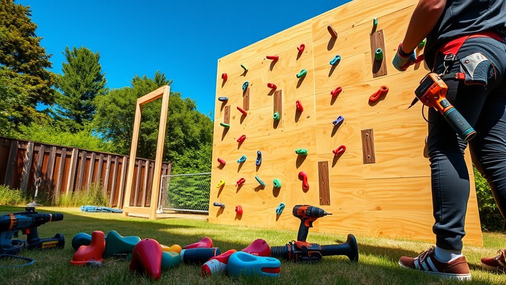 constructing a diy climbing structure