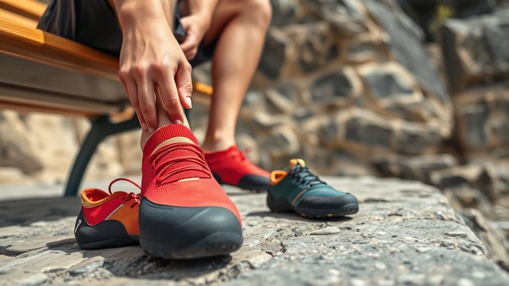proper climbing shoe fitting