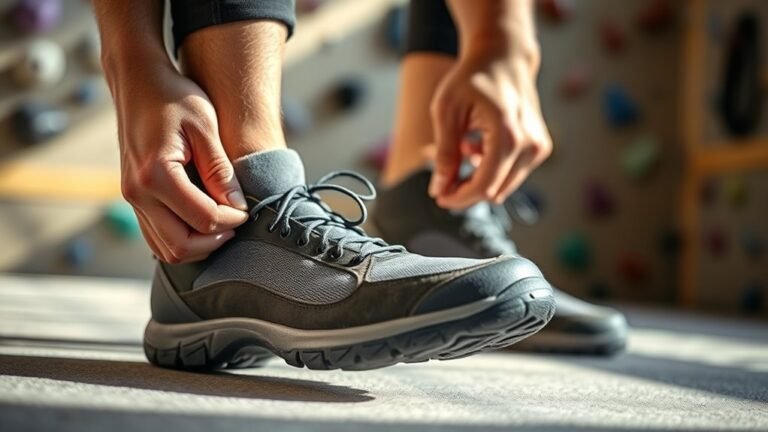 properly fitted climbing shoes