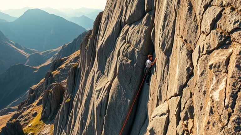 section of a climbing route