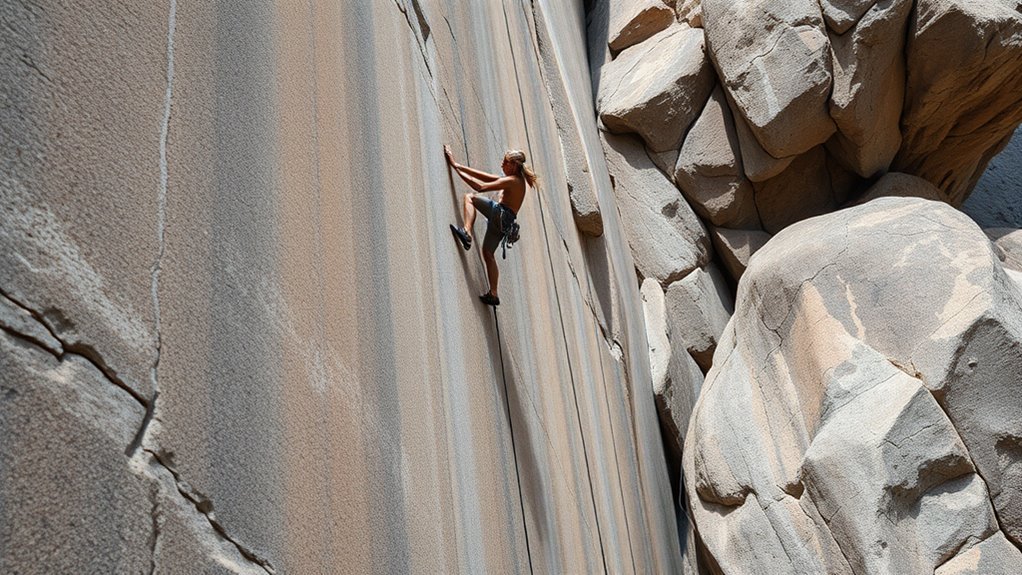 steep technical low angle climbing
