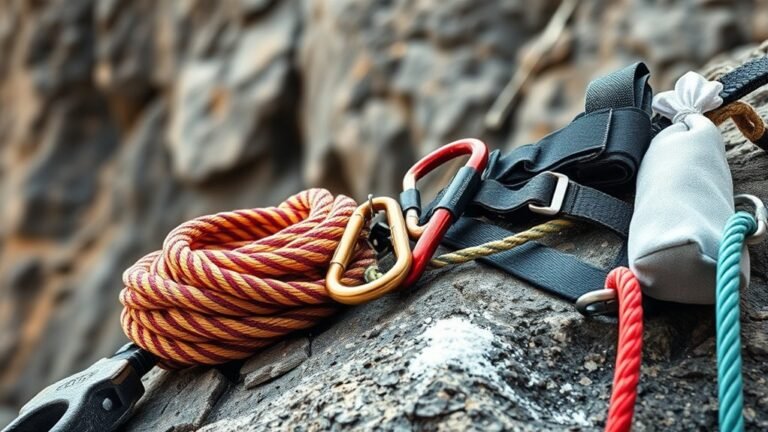 climbing gear and tools