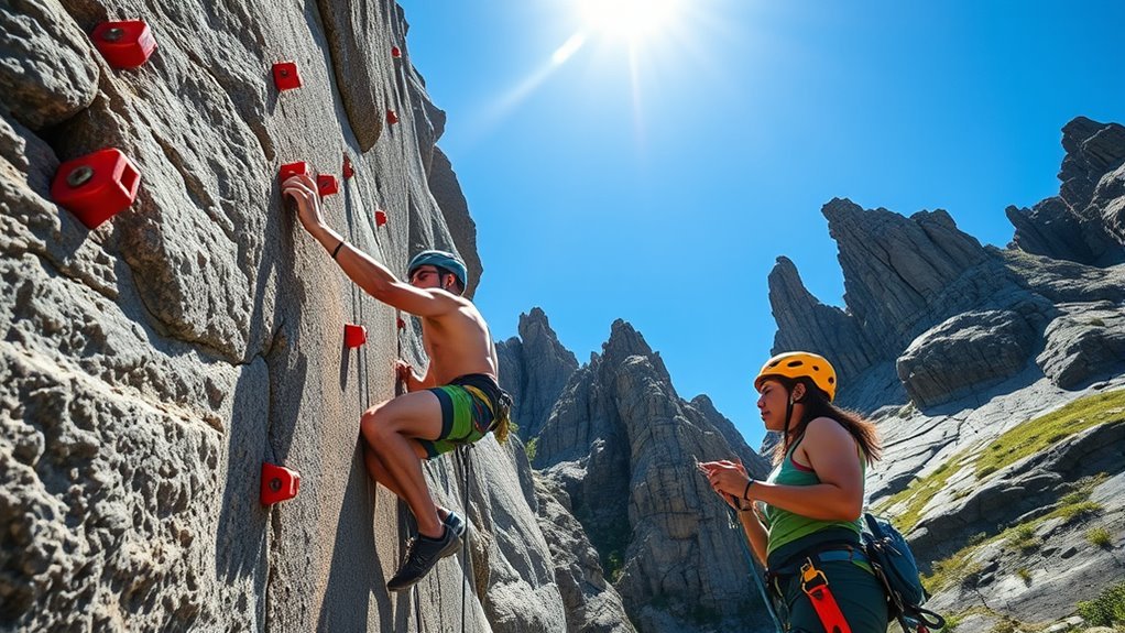 climbing walls and routes