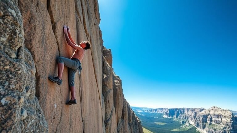 climbing without safety equipment