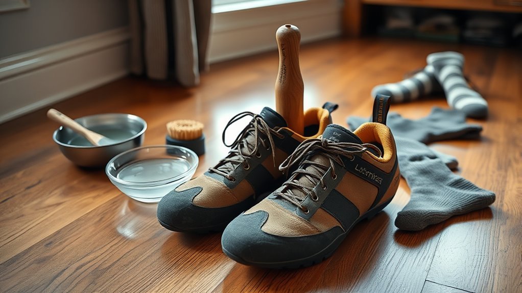 stretch climbing shoes easily